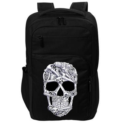 Car Mechanic Tools Skull Garage Halloween Costume Skeleton Impact Tech Backpack