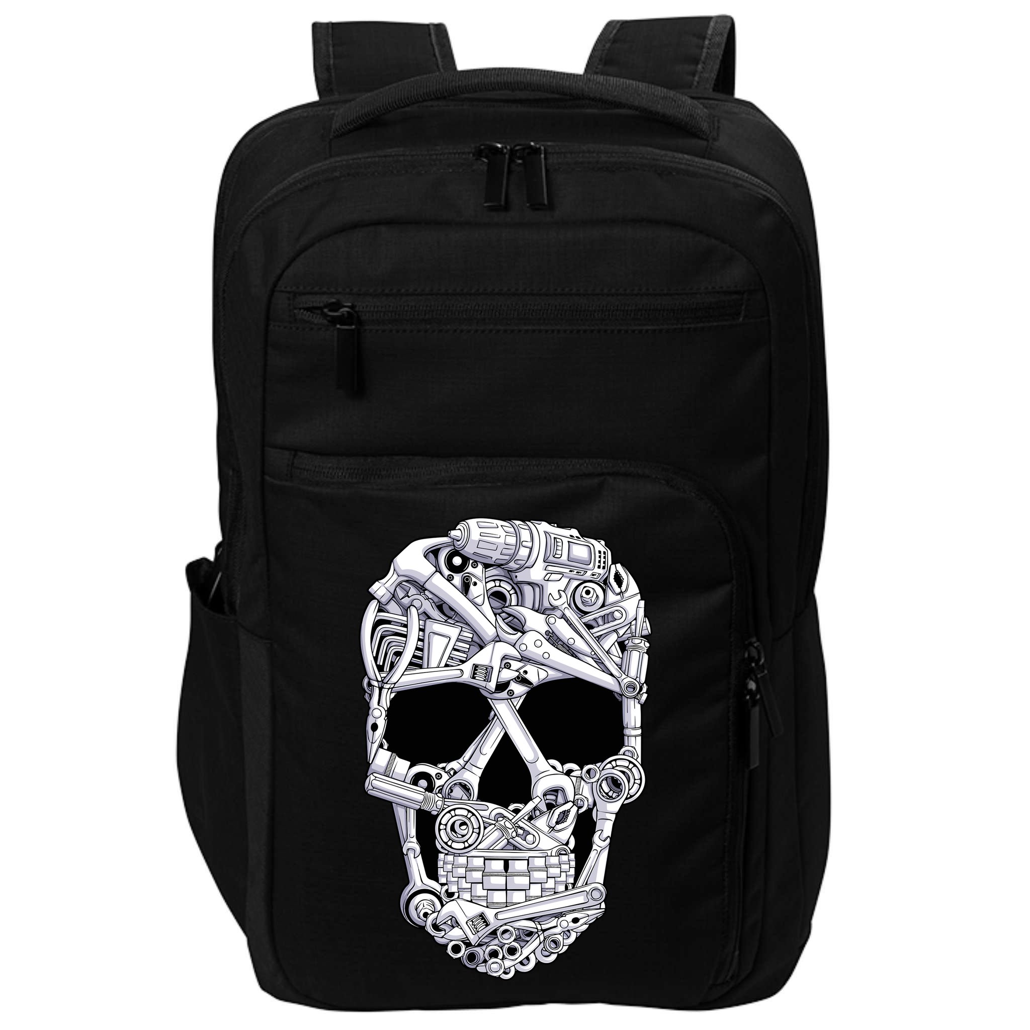Car Mechanic Tools Skull Garage Halloween Costume Skeleton Impact Tech Backpack