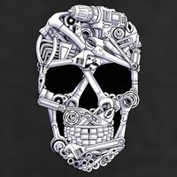 Car Mechanic Tools Skull Garage Halloween Costume Skeleton 11oz C Handle Ceramic Mug