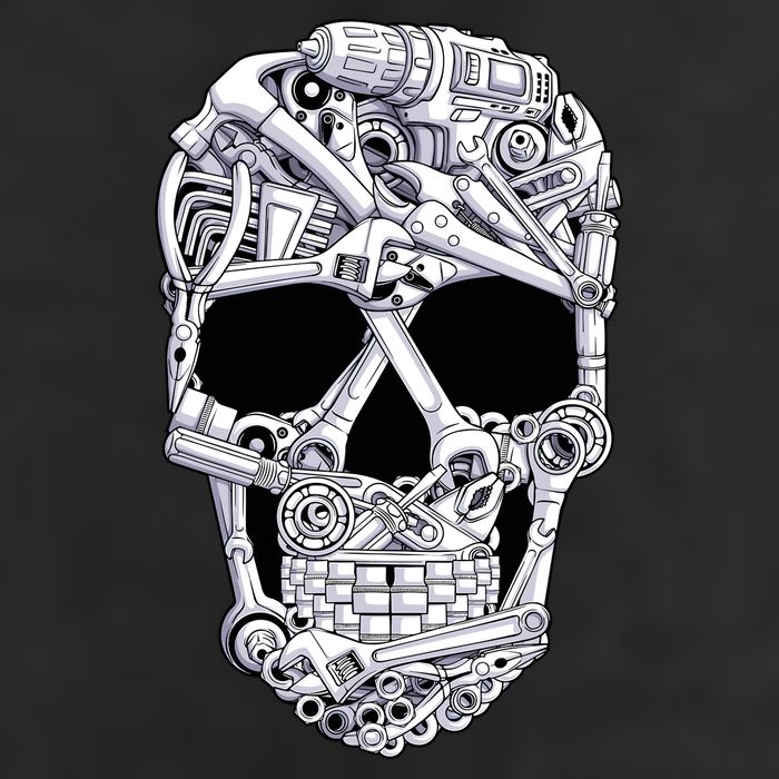 Car Mechanic Tools Skull Garage Halloween Costume Skeleton 11oz C Handle Ceramic Mug