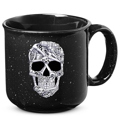 Car Mechanic Tools Skull Garage Halloween Costume Skeleton 15oz Campfire Ceramic Mug