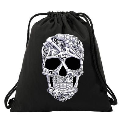 Car Mechanic Tools Skull Garage Halloween Costume Skeleton Drawstring Bag