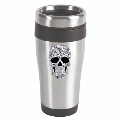 Car Mechanic Tools Skull Garage Halloween Costume Skeleton 16oz Travel Tumbler