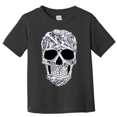Car Mechanic Tools Skull Garage Halloween Costume Skeleton Toddler T-Shirt