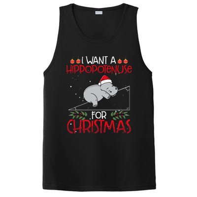 Christmas Math Teacher Funny Hypotenuse Math Hippotenuse PosiCharge Competitor Tank