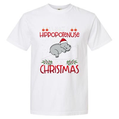 Christmas Math Teacher Funny Hypotenuse Math Hippotenuse Garment-Dyed Heavyweight T-Shirt