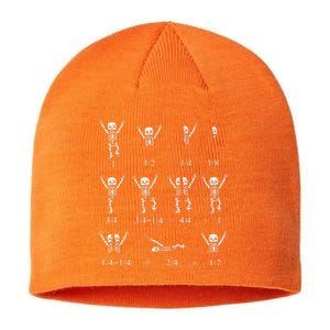 Cute Math Teacher Equation Skeleton Math Students Halloween Sustainable Beanie