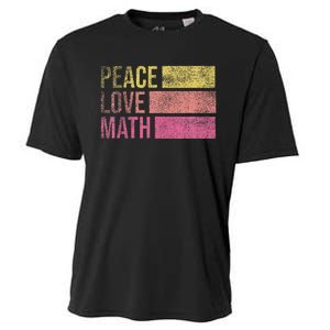 Cute Math Teacher Peace Love Math Cooling Performance Crew T-Shirt