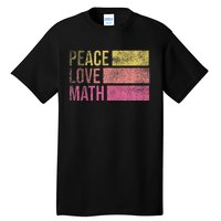 Cute Math Teacher Peace Love Math Tall T-Shirt