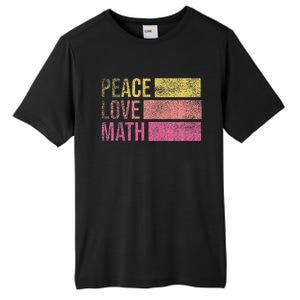 Cute Math Teacher Peace Love Math Tall Fusion ChromaSoft Performance T-Shirt