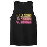 Cute Math Teacher Peace Love Math PosiCharge Competitor Tank