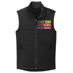 Cute Math Teacher Peace Love Math Collective Smooth Fleece Vest