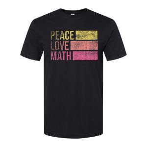 Cute Math Teacher Peace Love Math Softstyle CVC T-Shirt