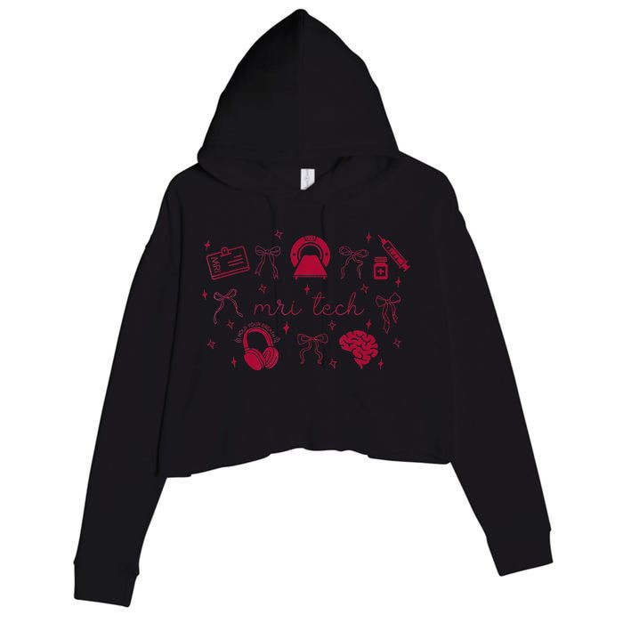 Coquette Mri Tech Magnetic Resonance Imaging Tech Rad Tech Crop Fleece Hoodie