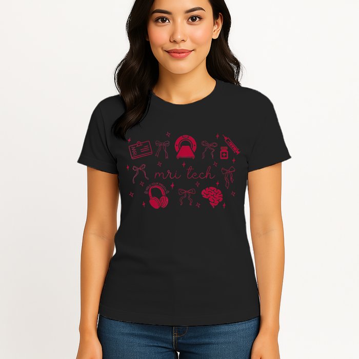 Coquette Mri Tech Magnetic Resonance Imaging Tech Rad Tech Womens T-Shirt