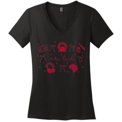 Coquette Mri Tech Magnetic Resonance Imaging Tech Rad Tech Women's V-Neck T-Shirt