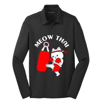 Cat Meow Thai Silk Touch Performance Long Sleeve Polo