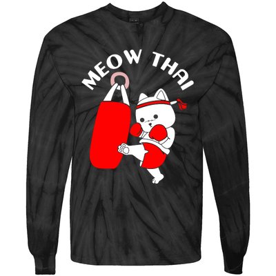 Cat Meow Thai Tie-Dye Long Sleeve Shirt