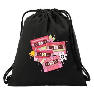Christmas Music Track List Holiday Drawstring Bag