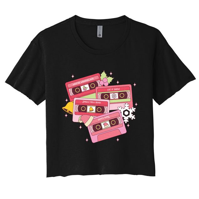 Christmas Music Track List Holiday Crop Top