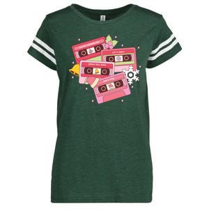 Christmas Music Track List Holiday Enza Ladies Jersey Football T-Shirt