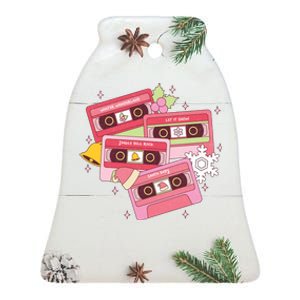 Christmas Music Track List Holiday Ceramic Bell Ornament