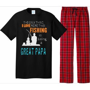 Cute More Than Love Fishing Great Papa Special Great Grandpa Pajama Set