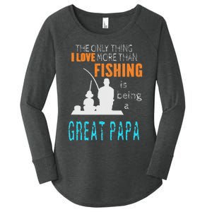 Cute More Than Love Fishing Great Papa Special Great Grandpa Women's Perfect Tri Tunic Long Sleeve Shirt