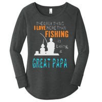 Cute More Than Love Fishing Great Papa Special Great Grandpa Women's Perfect Tri Tunic Long Sleeve Shirt