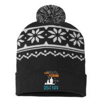 Cute More Than Love Fishing Great Papa Special Great Grandpa USA-Made Snowflake Beanie