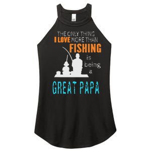 Cute More Than Love Fishing Great Papa Special Great Grandpa Women's Perfect Tri Rocker Tank