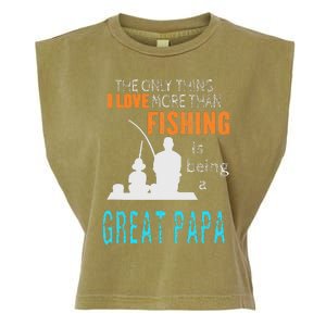 Cute More Than Love Fishing Great Papa Special Great Grandpa Garment-Dyed Women's Muscle Tee