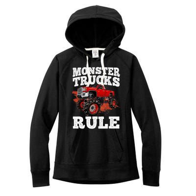 Cool Monster Truck For Trucks Mud Truck Driver Women's Fleece Hoodie