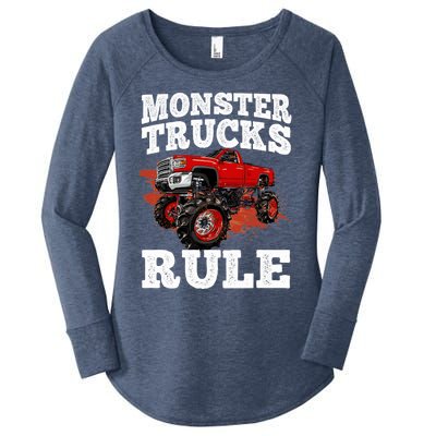 Cool Monster Truck For Trucks Mud Truck Driver Women's Perfect Tri Tunic Long Sleeve Shirt