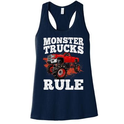 Cool Monster Truck For Trucks Mud Truck Driver Women's Racerback Tank