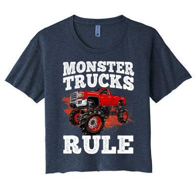 Cool Monster Truck For Trucks Mud Truck Driver Women's Crop Top Tee