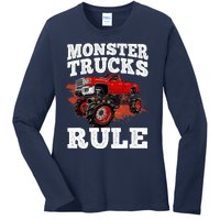 Cool Monster Truck For Trucks Mud Truck Driver Ladies Long Sleeve Shirt