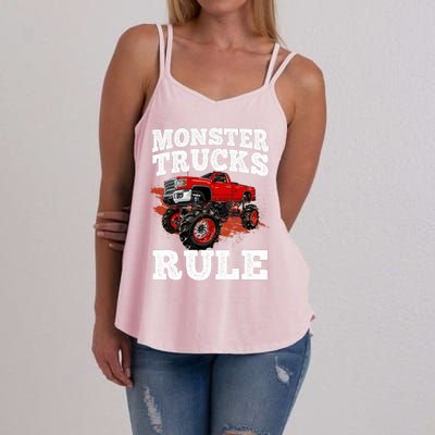 Cool Monster Truck For Trucks Mud Truck Driver Women's Strappy Tank