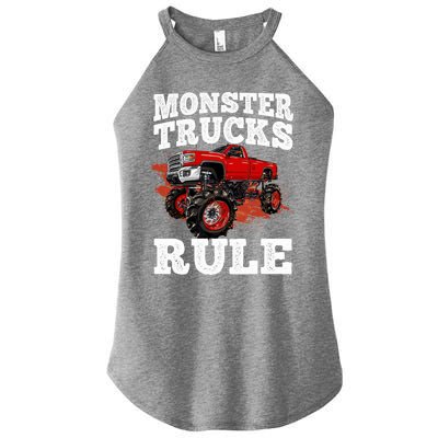 Cool Monster Truck For Trucks Mud Truck Driver Women’s Perfect Tri Rocker Tank