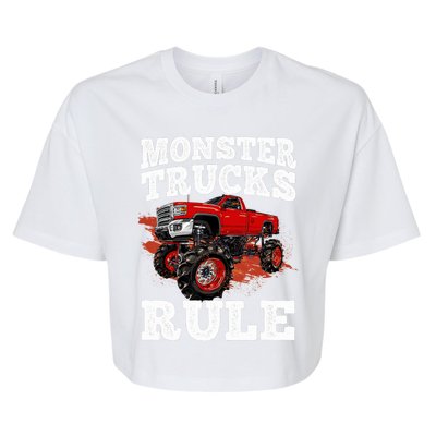 Cool Monster Truck For Trucks Mud Truck Driver Bella+Canvas Jersey Crop Tee