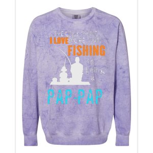 Cute More Than Love Fishing PapPap Special Grandpa Colorblast Crewneck Sweatshirt