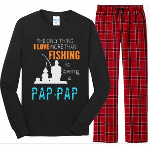 Cute More Than Love Fishing PapPap Special Grandpa Long Sleeve Pajama Set