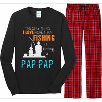 Cute More Than Love Fishing PapPap Special Grandpa Long Sleeve Pajama Set