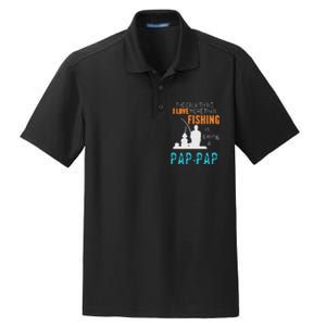 Cute More Than Love Fishing PapPap Special Grandpa Dry Zone Grid Polo