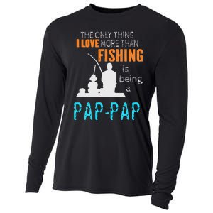 Cute More Than Love Fishing PapPap Special Grandpa Cooling Performance Long Sleeve Crew