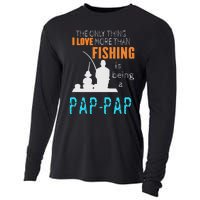 Cute More Than Love Fishing PapPap Special Grandpa Cooling Performance Long Sleeve Crew