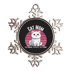 Cat Mom The Woman The Myth The Legend Cat Lover Cat Mom Cat Parent Cat Owner Metallic Star Ornament