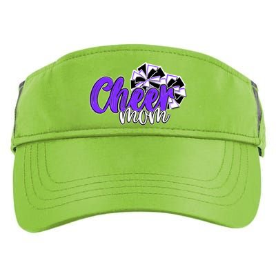 Cheer Mom Top Pom Poms Purple Mascot Colors School Cute Gift Adult Drive Performance Visor