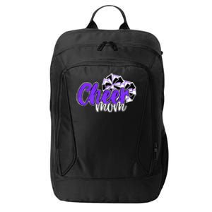 Cheer Mom Top Pom Poms Purple Mascot Colors School Cute Gift City Backpack