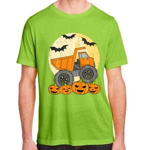 Construction Monster Truck Halloween Pumpkins Adult ChromaSoft Performance T-Shirt